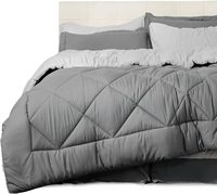 Set de literie de luxe, 8 pièces avec drap, taies d'oreiller et taies d'oreiller