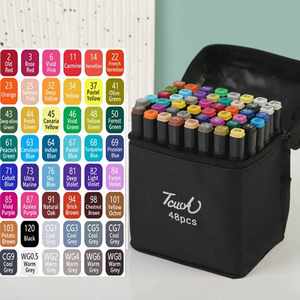 168 Colors Permanent Twin Tip Paint Dual Head Oily Alcohol Plastic Marker Pen for <b>Drawing</b> Art Supplies - Product Image 2