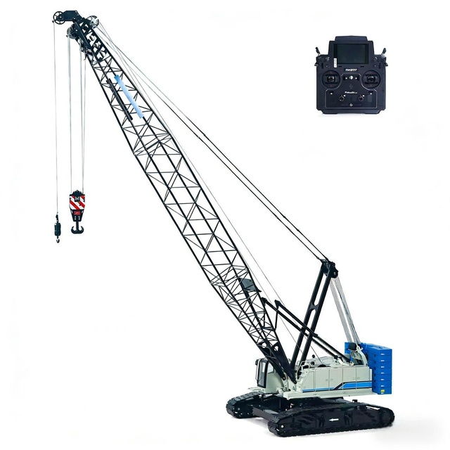 1/14 RC Hydraulic Crawler Crane C1200 Remote Control Construction Vehicle Flysky PL18 LITE Radio Brushless Motor Battery