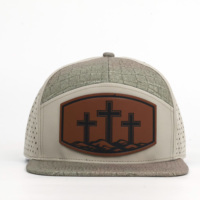 Casquette camouflage à 7 panneaux, imperméable, avec logo personnalisé en cuir, casquette laser