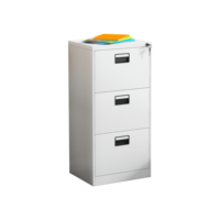 Elegante Archivador Vertical Metálico Blanco de 4 Cajones con Cerradura - Diseño Moderno para Oficina en Casa, Escuela, Uso Eficiente de Documentos