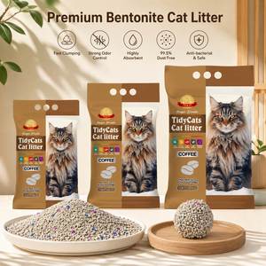 Arena para Gatos de Bentonita Ecológica Más Vendida, Fácil de Limpiar, Aglomerante, Control de Olores, Sin Polvo, Bajo Rastreo, OEM - Product Image 1