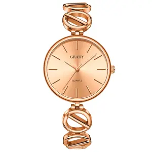NEW custom logo luxury wrist watch for women quartz 22k gold design 2023 cheap ladies wrist watches