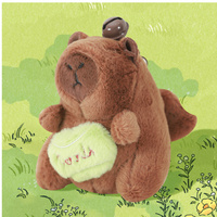 Porte-clés en peluche 3D Capybara mignons avec des motifs amusants sur le thème de la nourriture et de la nature pour la décoration de sacs et de clés et pour offrir en cadeau