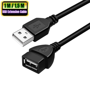 1m 1.5m <span class=keywords><strong>USB</strong></span> 2.0 một Nam để nữ cáp mở rộng 4 lõi USB2.0 Extender dữ liệu sạc cáp cho Máy Tính Xách Tay PC etsfmoa LED ánh sáng - Product Image 1