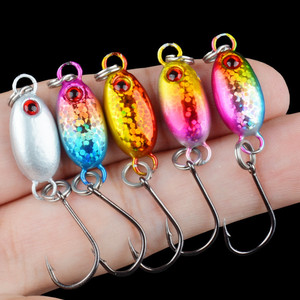 3g 5g Micro Mini Jig en métal avec paillettes brillantes, yeux sanglants 3D, type cuillère, Vibe Jigging, leurre bionique coulant, hameçon simple - Product Image 1