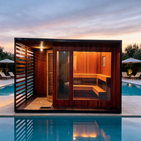 Ruang Sauna SPA Rumah Kayu Modern, Kabin Sauna Kayu Solid untuk Relaksasi Keluarga & Terapi Detoksifikasi