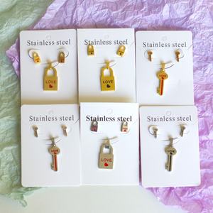 Ensemble de bijoux de haute qualité et pas cher, collier et boucles d'oreilles en acier inoxydable plaqué or, pendentif papillon pour femmes - Product Image 5