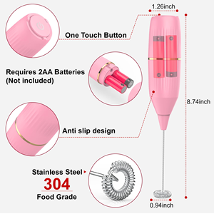 Latte Foam Handheld Milk Frother Professional,Electric Milk Frother Coffee Mixer Blender Milk Frother - Product Image 4