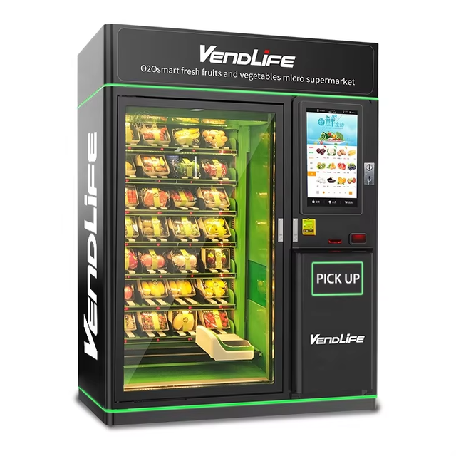 Vendlife 32-inch Touch Screen Fresh Fruit Cake Sandwich Salad Japanese Sushi Vending Machine with Cooling System to Keep Fresh