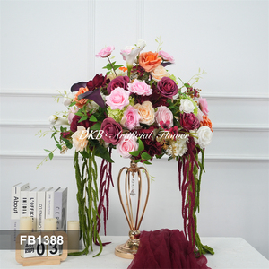 Ramo de Rosas Ecológico al por Mayor, Hortensias de Seda, Flores Artificiales en Forma de Bola, Centros de Mesa y Decoraciones para Bodas - Product Image 2