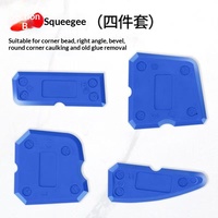 Kit de 4 grattoirs multifonctions pour jointoiement et décapage de colle, outil magique pour le nettoyage des bords et l'élimination des résidus de colle pour la maison