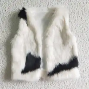 Offre Spéciale vente en gros RTS fantaisie enfant filles boutique vêtements bébé doux cardigan hauts enfants hiver fourrure gilets