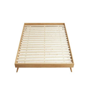 Cadre de lit plateforme en <span class=keywords><strong>bois</strong></span> massif personnalisable avec pieds coniques, service OEM ODM disponible pour les projets hôteliers et résidentiels, commande en gros - Product Image 3