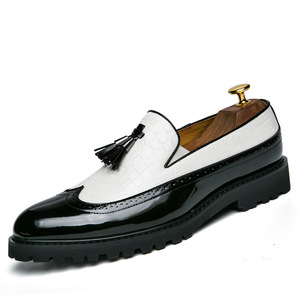 Zapatos de Vestir de Cuero con Punta para <span class=keywords><strong>Hombre</strong></span>, Estilo Británico, Multicolores, con Suela Plana, Formales, para Exteriores, Cómodos - Product Image 5