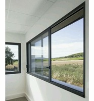 Ventanas de Aluminio de Alta Eficiencia Resistentes al Viento, Ventanas Abatibles de Doble Acristalamiento Insonorizadas, Seguras y Duraderas, Venta al Por Mayor