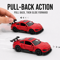 Voiture de sport miniature en alliage métallique écologique à l'échelle 1:43, modèle M4 Divo Mustang ZL1, avec portes ouvrables et fonction de recul, jouet pour enfants, cadeau