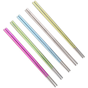 Pure Titanium Chopsticks 5 Pcs Solid Color Anti-Slip Heat Resistant For Home And Outdoor Use - Product Image 5