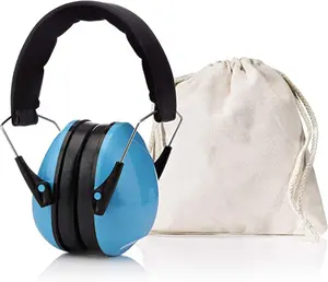 Protetor de orelha confortável ajustável, protetor auricular antirruído colorido personalizado para crianças cancelamento de ruído para bebê