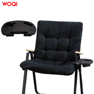 เก้าอี้พับแคมป์ปิ้ง WOQI โครงเหล็กสีดำ พร้อมที่วางแขน เบาะถอดได้ เก้าอี้สำหรับสวนกลางแจ้ง - Product Image 2