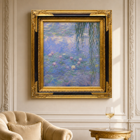 Cadre en bois orné de style baroque 20x24 pouces, convient aux peintures à l'huile, cadre d'image doré antique pour décoration murale de luxe