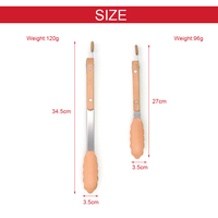 Nouveaux outils de cuisine multifonctions Pinces à barbecue Barbecue Salade en acier inoxydable Pinces à aliments de 9 et 12 pouces