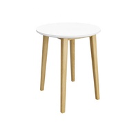 Table basse moderne ronde de luxe en bois massif convertible et pliable avec un design nordique léger pour le salon