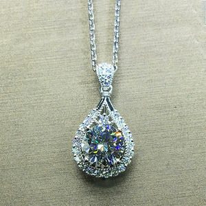 Collar con colgante en forma de pera para mujer, joyería de moda, regalo para uso diario - Product Image 4