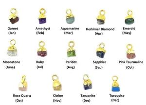 Colgantes de Piedras Naturales de Nacimiento de Alta Calidad, Crudas, Pequeñas, con Efecto Curativo, Bañadas en Oro, con Juego de Colores, Tamaños de 7mm a 12mm - Product Image 6