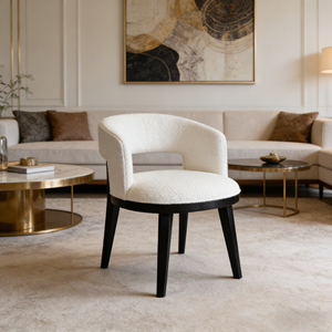 כיסא אוכל מדיסון משענת גב בצורת C מסגרת מעץ מלא מודרנית נורדי ארגונומי כיסא אוכל למלון עיצוב חדר שינה בסלון - Product Image 1