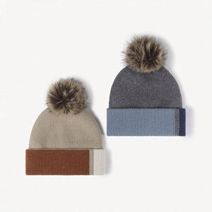 Bonnet tricoté épais et chaud pour femme, avec pompon, idéal pour l'automne et l'hiver, pour l'extérieur - Product Image 1