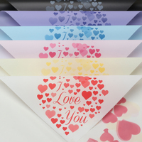 Papier d'emballage floral épais DIY, imprimé LOVE pour festival, en carton duplex double face mat, enduit PE imperméable, pour bouquets vierges