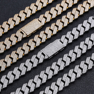 Bracciale NUOYA di Lusso Stile Hip Hop, Catena Cubana a 4 File da 15mm, Placcato <span class=keywords><strong>Oro</strong></span> Rosa con Pietre CZ, Regalo per Anniversario - Product Image 5