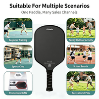 Raquette de pickleball personnalisée en fibre de carbone, noyau alvéolé de 16 mm, pour entraînement adulte, logo personnalisé, couleurs personnalisées, vente en gros pour les marques