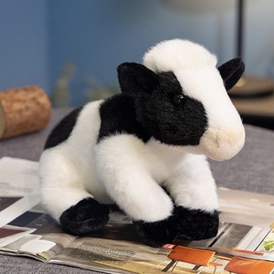 EN STOCK doux mignon kawaii peluches peluches animal vache juguetes poupée enfants bébé noir blanc vache peluche peluche jouet - Product Image 4