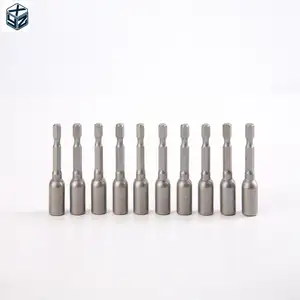 8mm*48mm*10PC Hand Electric Tool CRV Material 6.35 Hexagon Strong Magnetic Nut Driver Set