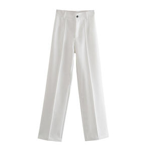 Alxin Online all'ingrosso tinta unita donna pantaloni formali donna Casual nuova moda autunno ragazze abbigliamento donna pantaloni - Product Image 5