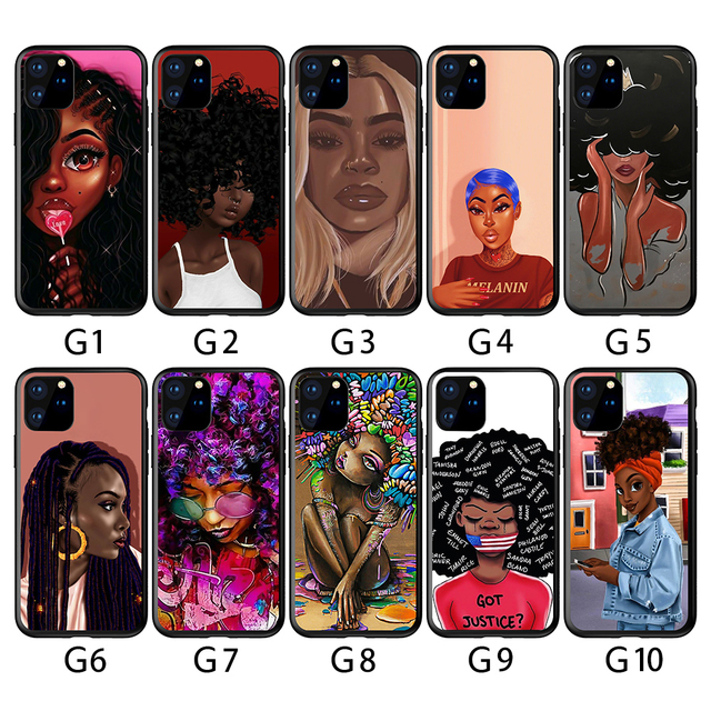 Black Lives Matter Girl Women Luxury Cell Phone Case for iPhone 13 Pro Max Soft and Shockproof with Free Sample Custom Printing
