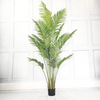 NINI Vente en gros de plantes artificielles en plastique Dypsis Lutescens en pot, faux palmier décoratif d'intérieur, plantes simulées
