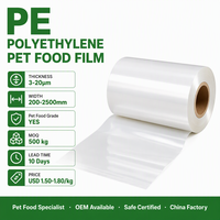 Film en polyéthylène PE de qualité alimentaire pour usine, doublure de sac d'alimentation pour chiens, chats et oiseaux, barrière anti-humidité, sans odeur, taille personnalisée, OEM Chine