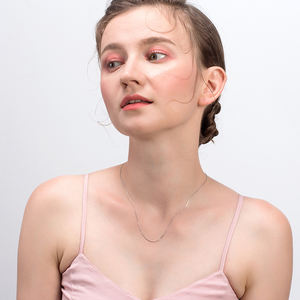 促销定制S925纯银时尚链项链，带星形星座铑镀0.6毫米 - Product Image 3