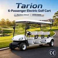 Voiturette de golf électrique 6 places homologuée pour la route, 35 km/h, sièges orientés vers l'avant sur 3 rangées, moteur AC 3,5 kW, véhicule de tourisme pour hôtels et complexes, OEM