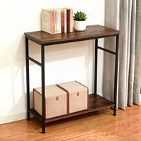 Table console en métal polyvalente avec étagères, table d'appoint multifonctionnelle en fer pour la chambre à coucher, le salon, l'entrée, décoration