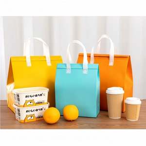 Sac isotherme personnalisé en non-tissé avec feuille d'aluminium pour livraison de repas - Product Image 3