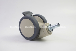 Premium Medical Caster <b>Wheel</b> with Threaded Stem, ABS <b>Plastic</b> Housing and TPR Soft <b>Wheel</b>, 3 4 5 Inch Sizes Available - Product Image 6