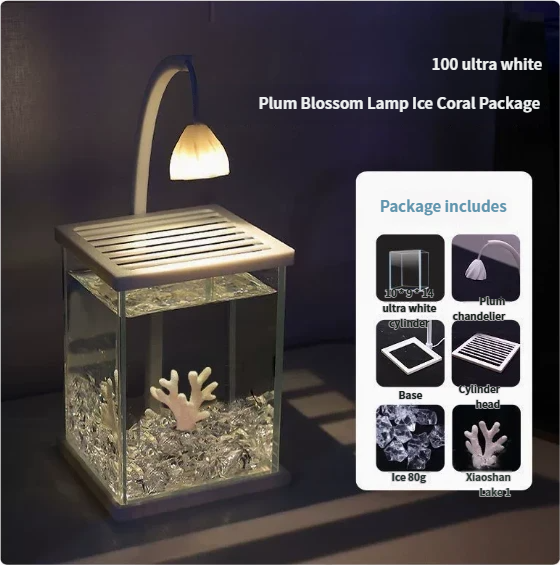 Pacchetto da 100 lampade ultra bianche con fiori di pruno e corallo di ghiaccio