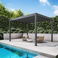 Pergola de toit à persiennes mobiles personnalisée pergola bioclimat extérieure en aluminium de style moderne