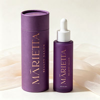 Conteneur en verre réutilisable de 100 ml avec pompe pour soins de la peau, lotion hydratante, tonique, essence, soin du visage, flacon rechargeable, emballage personnalisé en tube de papier