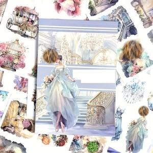 Vintage Tạp Chí nhân vật dán retro cô gái Ins Album scrapbooking retro hoa Nhật Ký kế hoạch trang trí DIY văn phòng phẩm thiết lập - Product Image 3