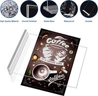Porte-affiche en acrylique, présentoir double face Porte-papier en plastique Présentoir de menu de table Présentoir de bureau en forme de T